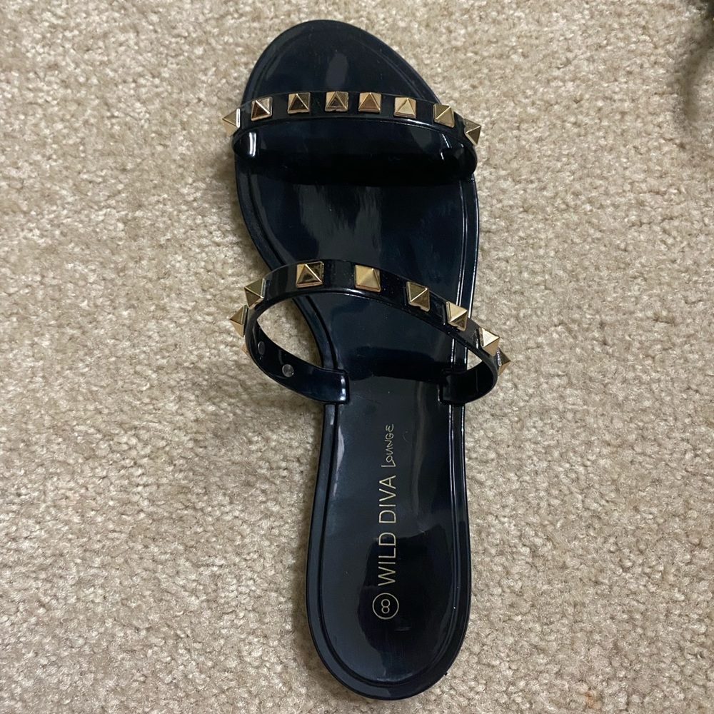 Black studded sandal